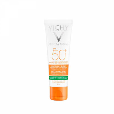 VICHY Capital Soleil Crème Matifiante 3-en-1 Anti-Brillance SPF50+