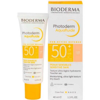 BIODERMA Photoderm Aquafluide SPF50+ La très haute protection solaire au fini toucher sec.
