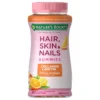NATURE S BOUNTY Gummies Cheveux, Peau et Ongles + Collagène  2 500 MCG de biotine 100 mg de collagène, 80 gummies
