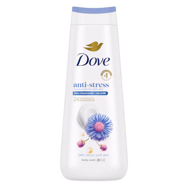 DOVE Gel Douche Anti Stress CAMOMILLE et LAIT D’AVOINE 592 ml