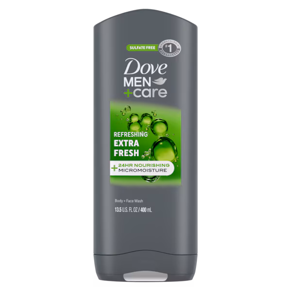 DOVE Gel nettoyant corps et visage Men+Care Extra Fresh 532 ML
