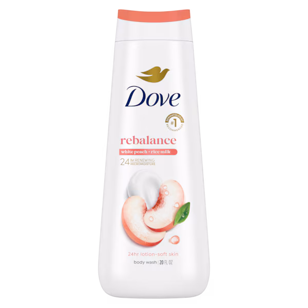 DOVE Gel douche rééquilibrant a la PECHE 592 ml