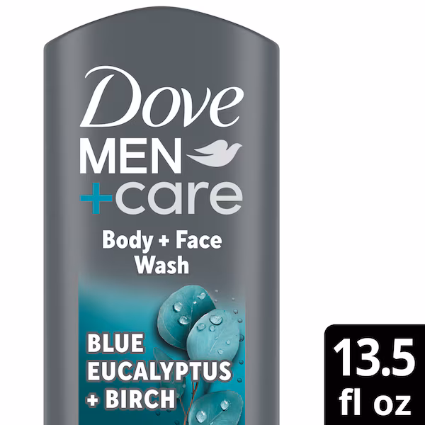 DOVE Gel nettoyant relaxant corps et visage Men+Care Eucalyptus bleu et bouleau 532ML